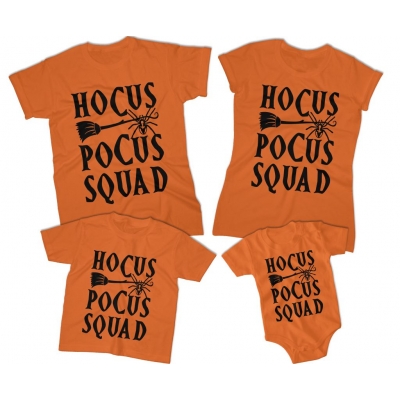 Zestaw koszulek rodzinnych na sztuki na Halloween Hocus pocus